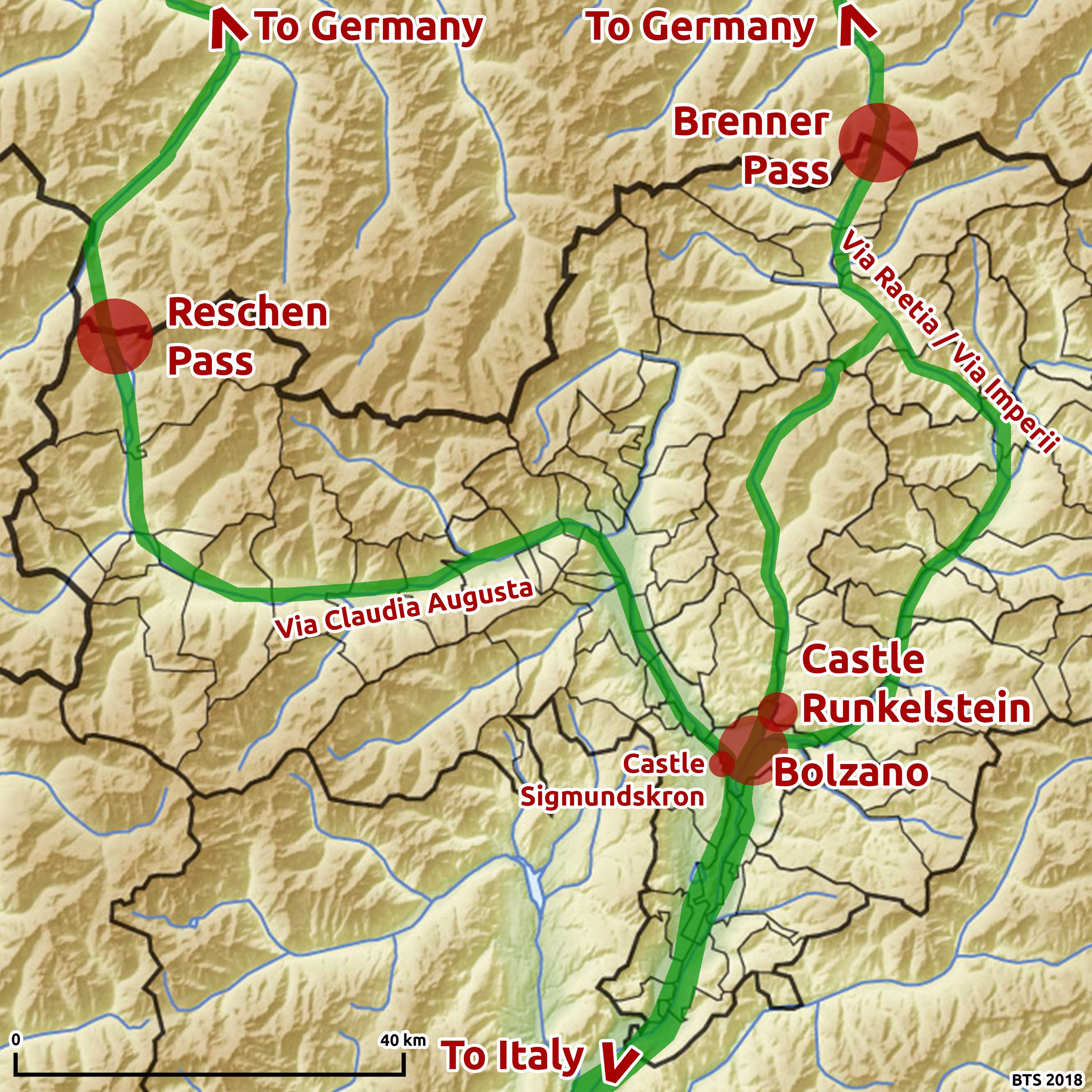 Map of placed we discussed